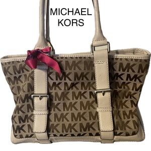 Michael Kors Tote Handbag Brown Logo